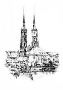 Wrocław Cathedral Riverside