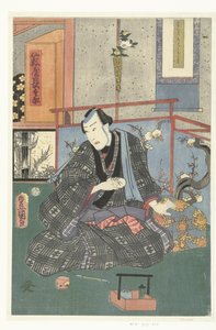 Actor in His Dressing Room by Kunisada (II) , Utagawa