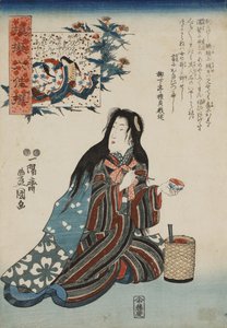 Ono no Komachi, from the series Parodies of the Six Poetic Immortals by Kunisada