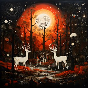 People Negotiating with a Magical Deer-God Moon 3 by Kurt Heppke