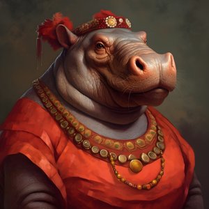 Portrait of an Old Republican Female Hippopotamus 2