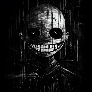 The Smiling Face is Drawn on Black Paper 1