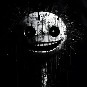 The Smiling Face is Drawn on Black Paper 3 by Kurt Heppke