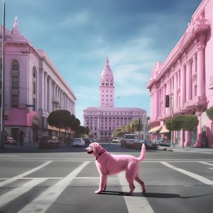 A Pink Dog in the Middle of San Francisco 3
