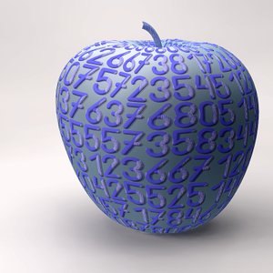 Framed Apple with Letters III