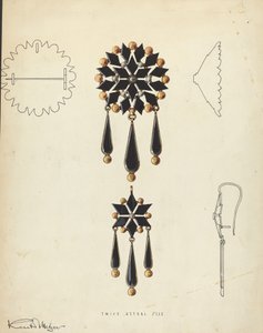 Brooch and Earring by Kurt Melzer