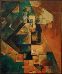 Merz Picture 1 B Picture with Red Cross by Kurt Schwitters