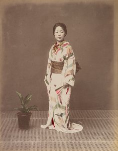 Woman with Potted Plant