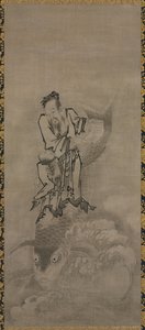 Hotei with Daoist Immortals