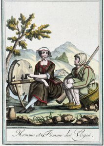 Man and Woman of the Vosges - in “Encyclopédie des voyages” by J. Grasset St Sauveur, Deron, Paris by L.F. Labrousse