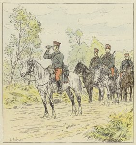 Japanese cavalry on reconnaissance by L. Malespine