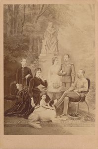 Franz Joseph I and Elisabeth of Austria and their Imperial family (illustration) by L. T. Neumann
