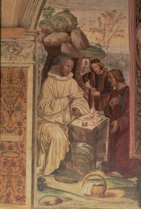 St. Benedict against a Landscape (detail)