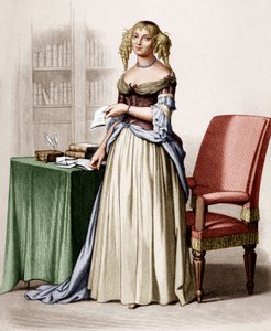 Portrait of the Marquise de Sevigne (engraving)