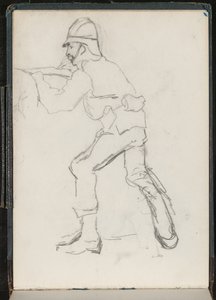 A soldier at the defences