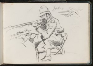 Jenkins Kneeling to Fire by Lady Butler