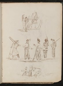Study of Soldiers and Horses