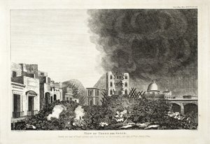View of Torro del Greco: Taken on the 8th Day After the Eruption of Vesuvius, 15th June 1794, 1822 by Lady H. Fitzgerald