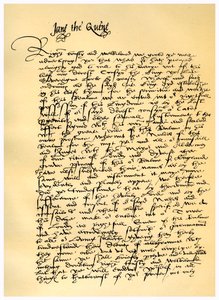 Letter from Lady Jane Grey to William Parr, 10th July 1553 by Lady Jane Grey