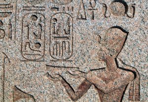 Obelisk with Reliefs and Inscriptions of Ramesses II, Great Temple of Amun, Tanis, Egypt, Egyptian Civilization, New Kingdom, Dynasty XIX