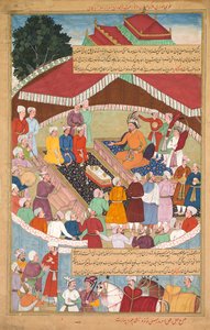 Hulagu Khan Giving a Feast and Dispensing Favor upon the Amirs and Princes