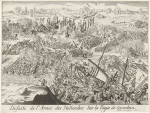 Battle for the Kauwenstein Dike, 1585 by Lamberecht Causé