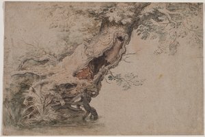 Hollow Tree, after Roelant Savery by Lambert Doomer