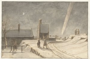 Comet above Alkmaar, 1681
