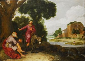 The Prophet of Bethel Meets the Man of God from Judah by Lambert Jacobsz
