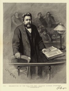 Celebrities of the Day, the Reverend Charles Haddon Spurgeon by Lance Calkin