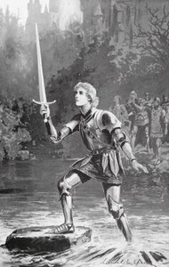 Galahad lifted the sword quite easily by Lancelot Speed