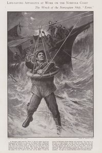 Life-saving apparatus at work on the Norfolk coast by Lancelot Speed