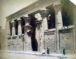 Temple facade, Edfu, Egypt, 19th century by Langaki