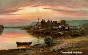 Conway Castle, Caernarvonshire, North Wales by Langsdorff and Co