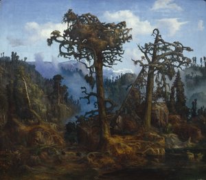 Old Pines by Lars Hertervig