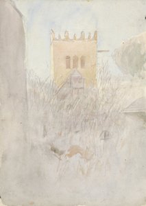 Belfry in Strážky II by Laszlo Mednyanszky
