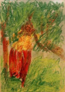 Untitled (Woman Standing Under a Tree) by Laszlo Moholy Nagy