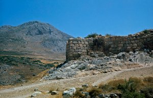 The walls of the acropolis: site of the ancient city of Mycenae (1500-1100 BC) by Late Helladic Period Mycenaean