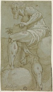 Standing Prophet Holding a Book by Lattanzio Gambara