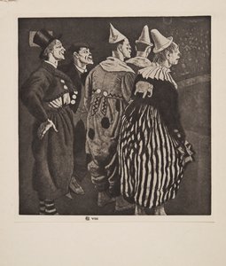 Five Clowns by Laura Knight