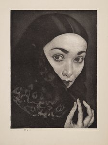 Lady with a Shawl by Laura Knight