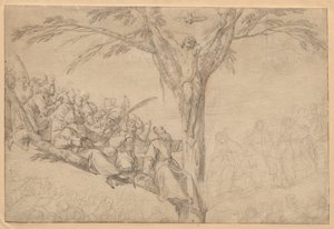 The Crucified Christ as the Tree of Life with Monks and Nuns by Laurent de la Hyre