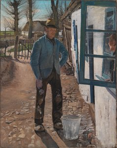 Whitewashing the Old House, 1908 by Laurits Andersen Ring