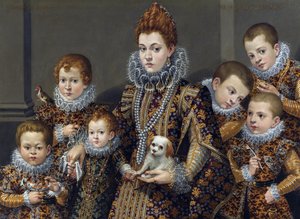 Portrait of Bianca degli Utili Maselli with Her Six Children by Lavinia Fontana