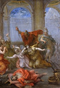 The assassination of Emperor Caligula, of his wife and daughter