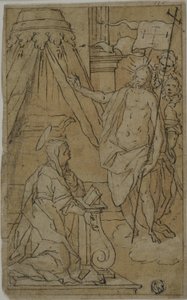 Christ Appearing to His Mother by Lazzaro Tavarone