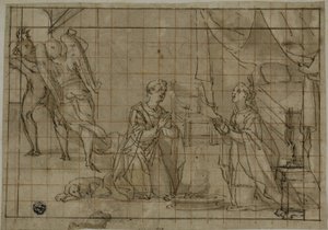 Tobias and Sarah Praying on Their Wedding Night by Lazzaro Tavarone