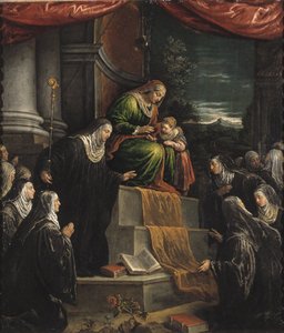 Saint Anne and Mary as Child by Leandro da Ponte Bassano