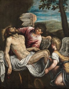 The Dead Christ with Angels by Leandro da Ponte Bassano