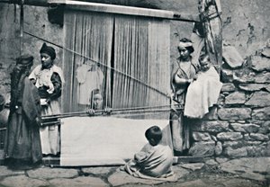 Kabyle Weavers and Native Loom, Northern Algeria